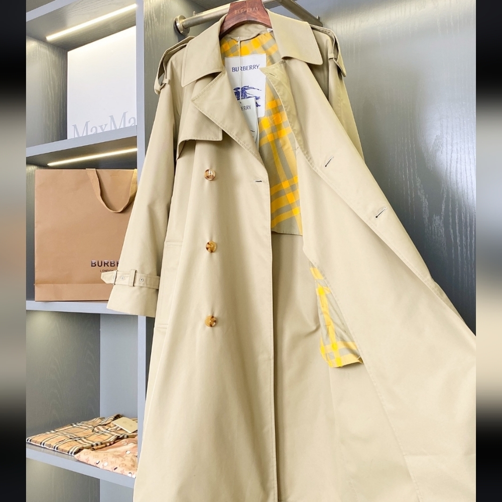 Burberry Trench Coat Khaki Oversized UK 10 US 8 - Never Worn - Picture 16 of 17